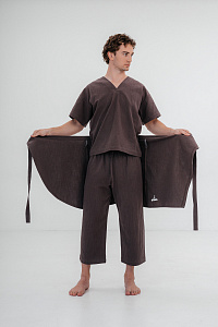 Килт мужской, цвет графит, Крапива 100%, р-р M-L