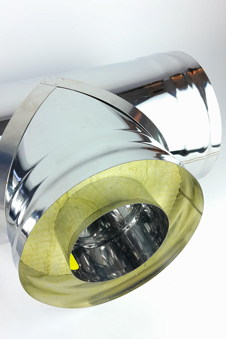 (GS) Тройник-термо 90*, 120х200, AISI 430/430, 0,5мм/0,5мм, (К), h=380мм