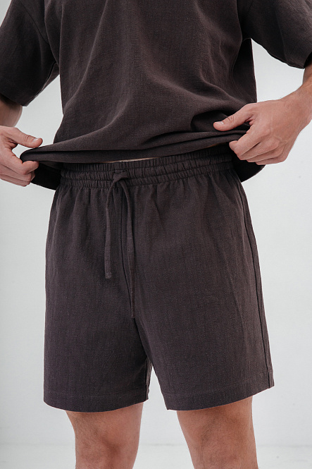 Шорты мужские, цвет графит, Крапива 100%, р-р XL-XXL
