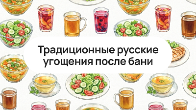 Традиционные русские угощения после бани