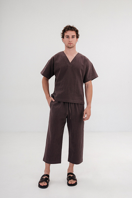 Футболка мужская, цвет графит, Крапива 100%, р-р XL-XXL