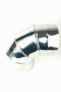 (GS) Отвод-термо 90*, 120х200, AISI 430/430, 0,5мм/0,5мм, (К)