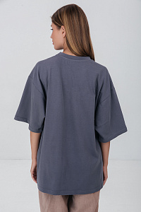 Футболка Over Size цвет серый р-р L, Хлопок 100%