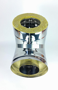 (GS) Тройник-термо 90*, 120х200, AISI 430/430, 0,5мм/0,5мм, (К), h=380мм