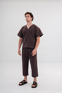 Футболка мужская, цвет графит, Крапива 100%, р-р XL-XXL