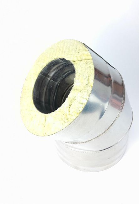 (GS) Отвод-термо 135*, 115х200, AISI 430/430, 0,8мм/0,5мм, (К)