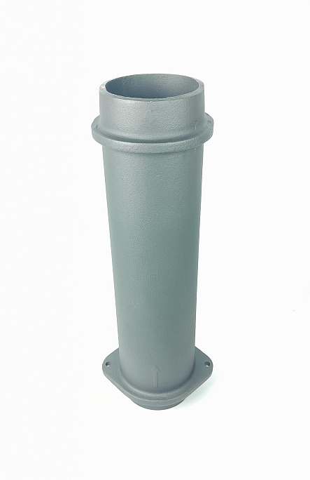Чугунная ВЕРХНЯЯ труба для шибера 115/500мм