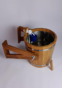 Обливное устройство Woodson с нержавеющей вставкой, 17 л., дуб