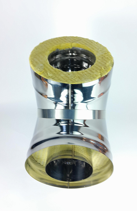 (GS) Тройник-термо 90*, 115х200, AISI 430/430, 0,8мм/0,5мм, (К), h=380мм