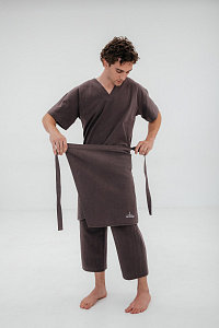 Килт мужской, цвет графит, Крапива 100%, р-р M-L