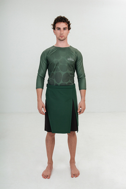 Килт муж софт, цвет зеленый+коричневый, Полиэстер 100%, р-р XL-XXL