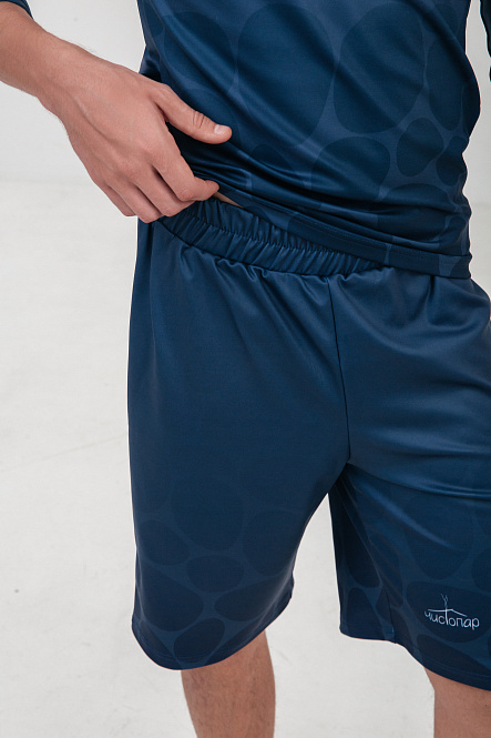 Шорты муж термо, цвет синий, Полиэстер+Эластан, р-р M-L
