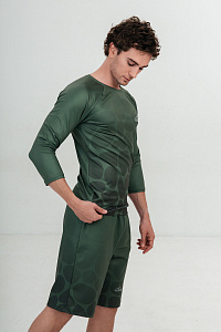 Рашгард муж термо, цвет зеленый, Полиэстер+Эластан, р-р XL-XXL