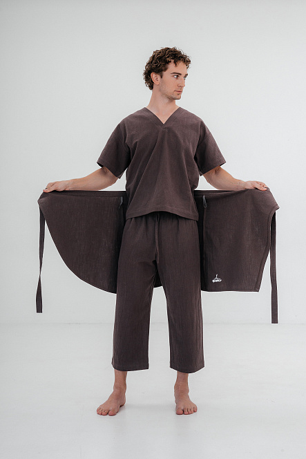 Килт мужской, цвет графит, Крапива 100%, р-р XL-XXL