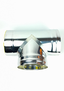 (GS) Тройник-термо 90*, 120х200, AISI 430/430, 0,5мм/0,5мм, (К), h=380мм