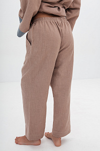 Брюки женские, цвет кремовый беж, Крапива 100%, р-р S-M