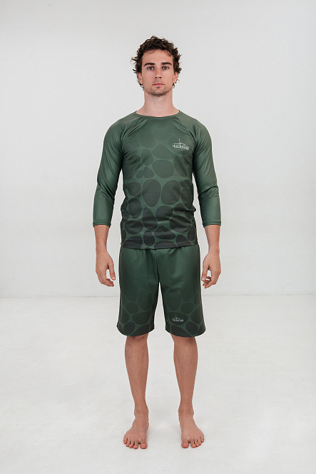 Рашгард муж термо, цвет зеленый, Полиэстер+Эластан, р-р M-L