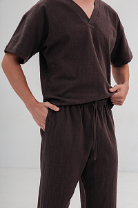 Футболка мужская, цвет графит, Крапива 100%, р-р XL-XXL