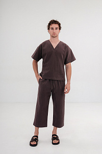 Футболка мужская, цвет графит, Крапива 100%, р-р M-L