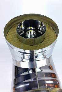 (GS) Тройник-термо 90*, 115х200, AISI 430/430, 0,8мм/0,5мм, (К), h=380мм