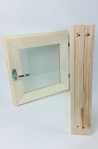 Оконный блок 400*400 внутренняя ручка (липа)