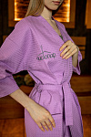 Халат вафельный женский Чистопар цвет сиреневый, р-р 56