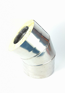 (GS) Отвод-термо 135*, 115х200, AISI 430/430, 0,8мм/0,5мм, (К)