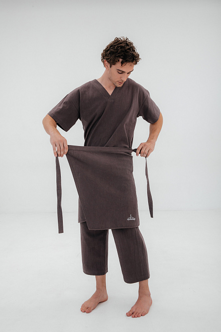 Килт мужской, цвет графит, Крапива 100%, р-р XL-XXL