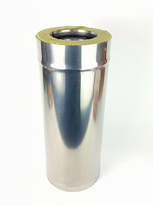 (GS) Труба-термо 0,5м, 115х200, AISI 430/430, 0,8мм/0,5мм, (К)