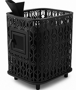 Чугунная печь "Венеция" 22 Закрытая каменка AISI 304