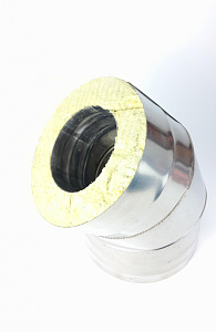 (GS) Отвод-термо 135*, 120х200, AISI 430/430, 0,8мм/0,5мм, (К)