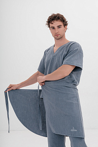 Килт мужской, цвет серо-голубой, Крапива 100%, р-р XL-XXL