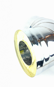 (GS) Отвод-термо 90*, 115х200, AISI 430/430, 0,8мм/0,5мм, (К)