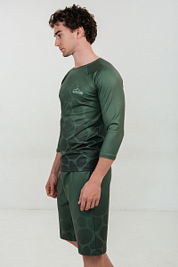 Рашгард муж термо, цвет зеленый, Полиэстер+Эластан, р-р M-L