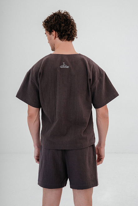 Шорты мужские, цвет графит, Крапива 100%, р-р XL-XXL