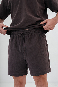 Шорты мужские, цвет графит, Крапива 100%, р-р M-L