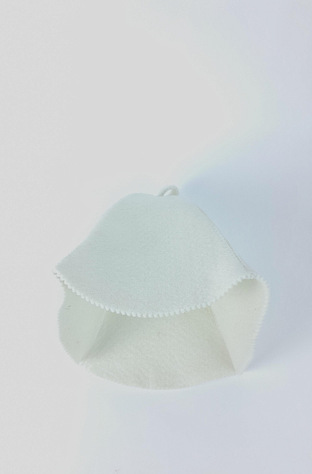 Шапка для бани из войлока (без рисунка) с пришивным ярлыком