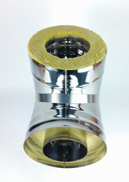 (GS) Тройник-термо 90*, 120х200, AISI 430/430, 0,8мм/0,5мм, (К), h=380мм