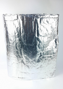 Стекловолокно огнеупорное иглопробивное фольгированное 9760*610*19 мм (128 кг/м3) (9,76)