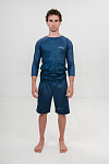 Рашгард муж термо, цвет синий, Полиэстер+Эластан, р-р M-L