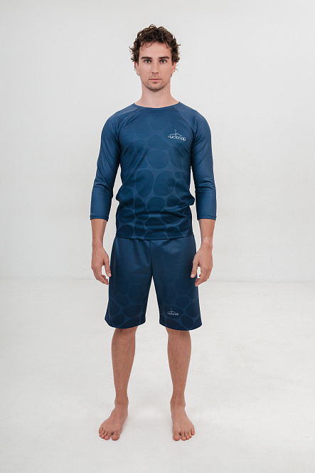 Рашгард муж термо, цвет синий, Полиэстер+Эластан, р-р M-L