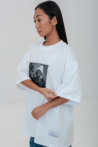 Футболка Over Size цвет белый р-р L, Хлопок 100%