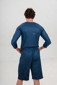 Шорты муж термо, цвет синий, Полиэстер+Эластан, р-р M-L