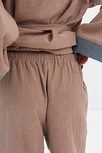 Брюки женские, цвет кремовый беж, Крапива 100%, р-р M-L