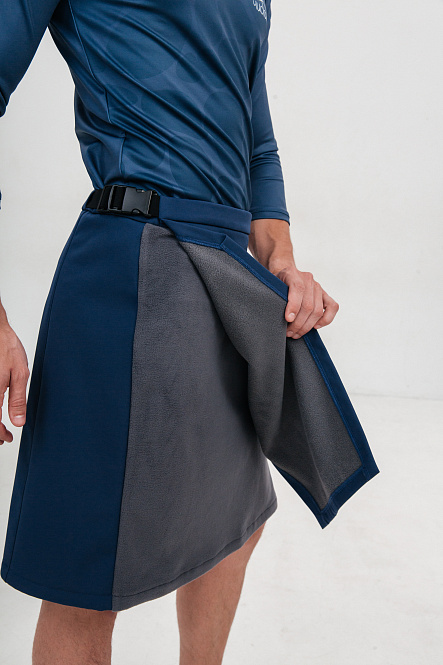 Килт муж софт, цвет синий+серый, Полиэстер 100%, р-р XL-XXL