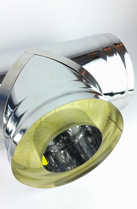 (GS) Тройник-термо 90*, 115х200, AISI 430/430, 0,5мм/0,5мм, (К), h=380мм