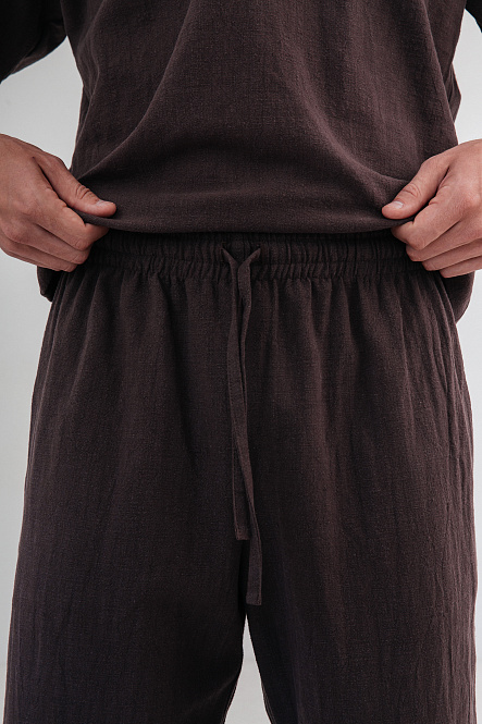 Брюки мужские, цвет графит, Крапива 100%, р-р XL-XXL