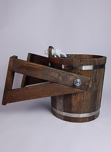 Обливное устройство Woodson с нержавеющей вставкой, 17 л., дуб в темном