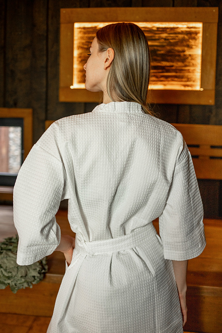 Халат вафельный женский Чистопар цвет белый, р-р 46