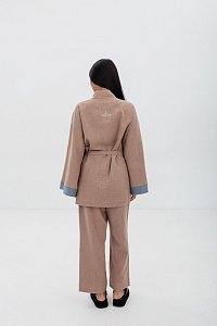 Брюки женские, цвет кремовый беж, Крапива 100%, р-р M-L